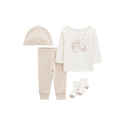 Carters Baby Boys or Baby Girls Top and Leggings 4 Piece Set