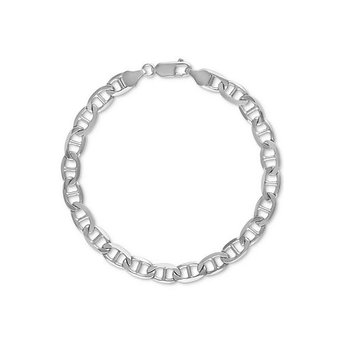 Esquire Mens Jewelry Flat Mariner Link Chain Bracelet in Sterling Silver