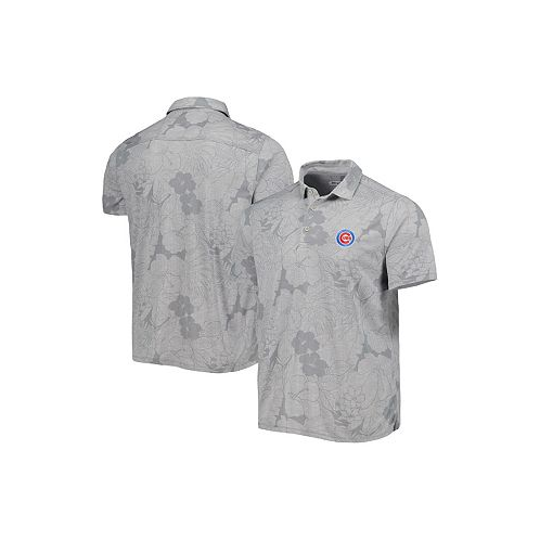 Tommy Bahama Mens Gray Chicago Cubs Miramar Blooms Polo Shirt