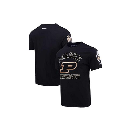 Pro Standard Mens Black Purdue Boilermakers Classic Stacked Logo T-shirt