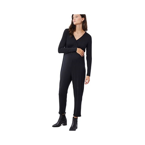 Ingrid + Isabel Womens Maternity Everywear Long Sleeve Jumpsuit