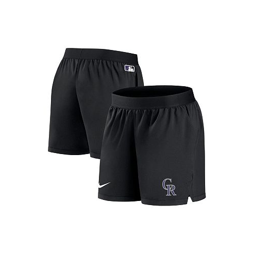 Nike Womens Black Colorado Rockies Authentic Collection Team Performance Shorts