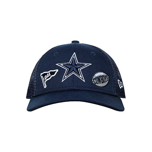New Era Little Boys and Girls Navy Dallas Cowboys 9FORTY Adjustable Trucker Hat