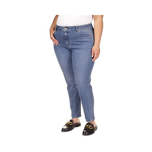 Michael Kors Plus Size Selma High Rise Skinny-Leg Jeans