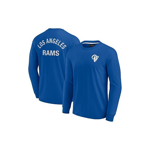 Fanatics Signature Mens and Womens Royal Los Angeles Rams Super Soft Long Sleeve T-shirt