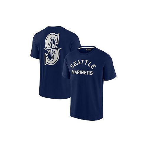 Fanatics Signature Mens and Womens Navy Seattle Mariners Super Soft Short Sleeve T-shirt