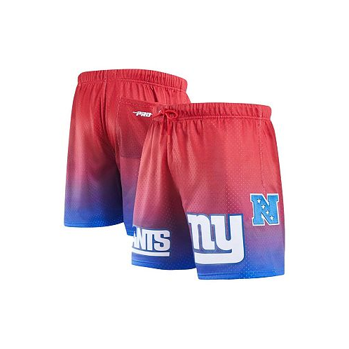 Pro Standard Mens Royal Red New York Giants Ombre Mesh Shorts