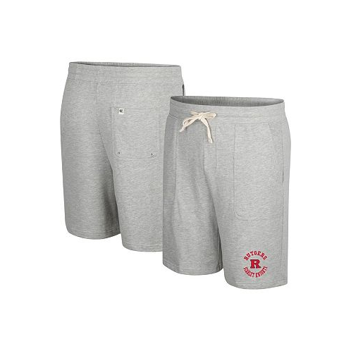 Colosseum Mens Heather Gray Rutgers Scarlet Knights Love To Hear This Terry Shorts