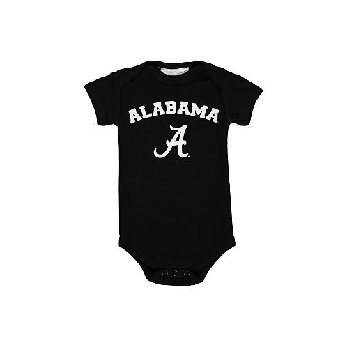 Two Feet Ahead Infant Boys and Girls Black Alabama Crimson Tide Arch & Logo Bodysuit
