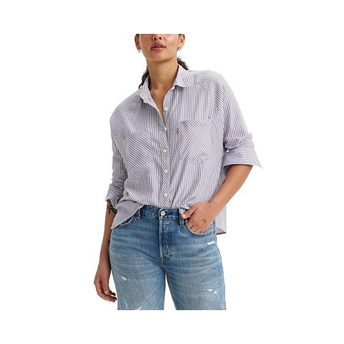 Levis Womens Harrison Long-Sleeve Cotton Raglan Shirt