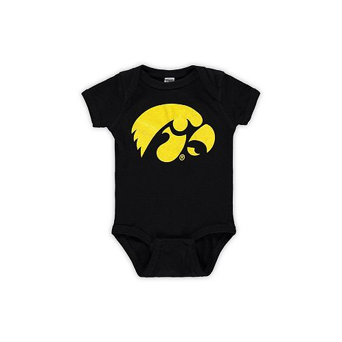 Two Feet Ahead Infant Boys and Girls Black Iowa Hawkeyes Big Logo Bodysuit