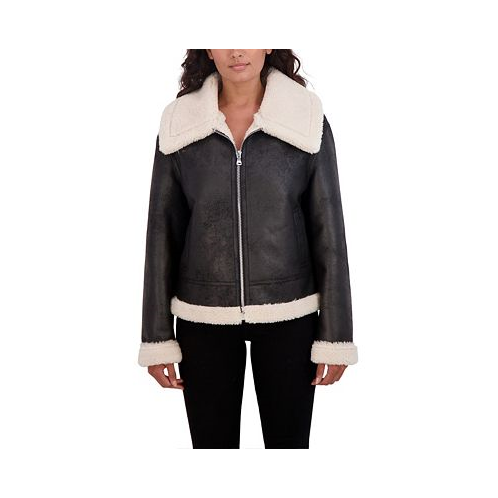 Sebby Collection Womens Faux Shearling Jacket