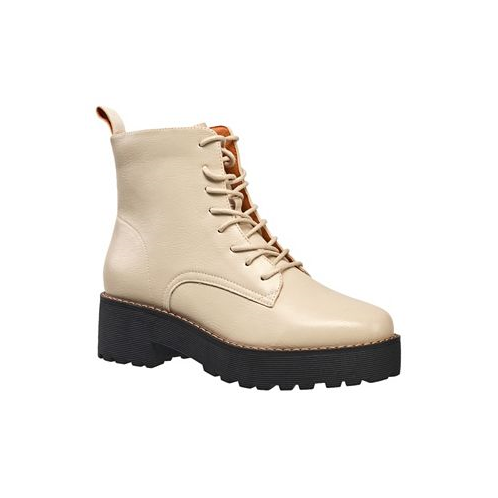 French Connection Womens Grace Lace-Up Combat Boots