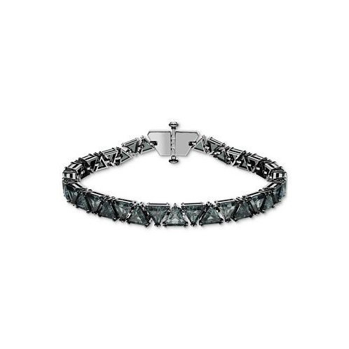 Swarovski Ruthenium-Plated Black Triangle Crystal Flex Bracelet