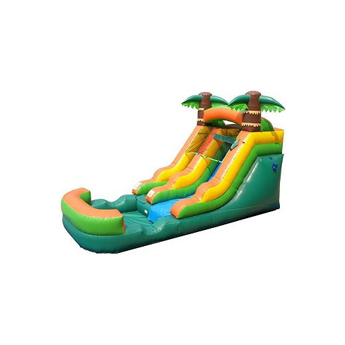 Pogo Bounce House Inflatable Water Slide for Kids (Without Blower) - 21 x 9 x 12 Foot Backyard Inflatable Slide for Summer Fun - Slide with Water Pool