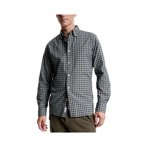 Tommy Hilfiger Mens Natural Soft Flex Regular-Fit Mini Tartan Shirt