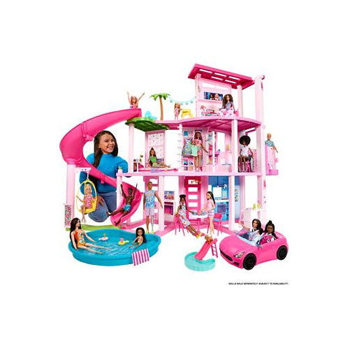 Barbie Dreamhouse 75+ Pieces Pool Party Doll House With 3 Story Slide