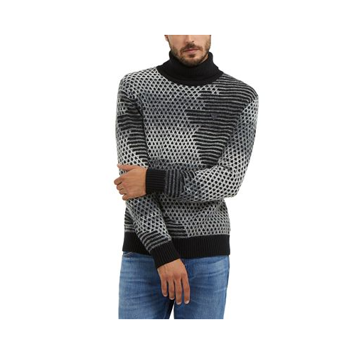 GUESS Mens Stitched-Knit Sweater