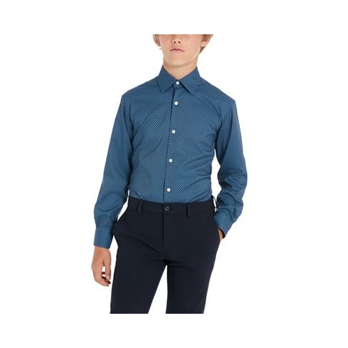 Michael Kors Big Boys Classic Fit Button Up Dress Shirt