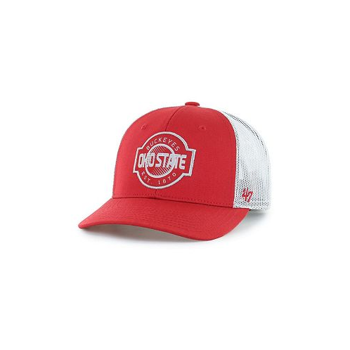 47 Brand Big Boys and Girls Scarlet Ohio State Buckeyes Scramble Trucker Adjustable Hat