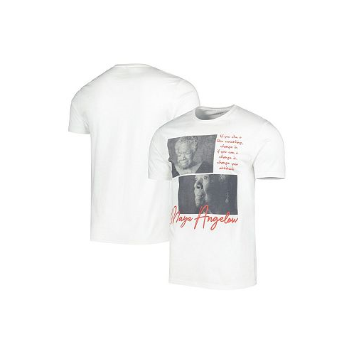 Philcos Mens and Womens White Maya Angelou Graphic T-shirt
