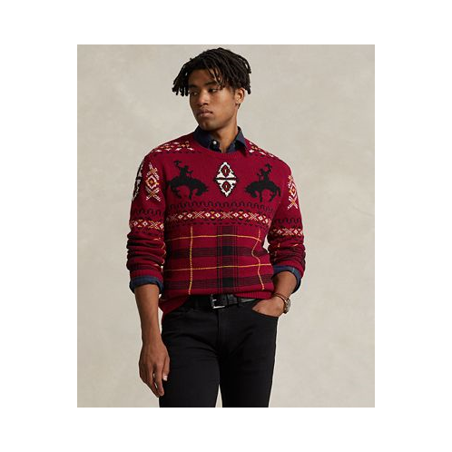 Polo Ralph Lauren Mens Western-Inspired Fair Isle Sweater