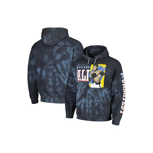 Philcos Mens Muhammad Ali Blue Distressed Greatest Fighter Washed Pullover Hoodie