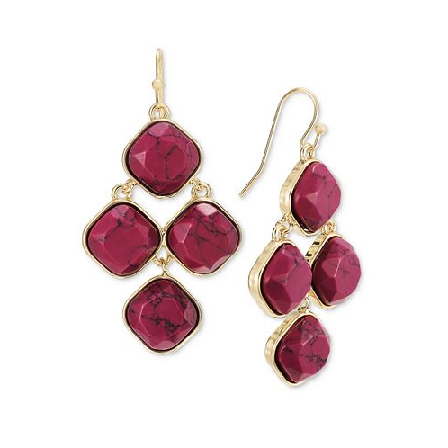 Style & Co Large Color Stone Drop Earrings