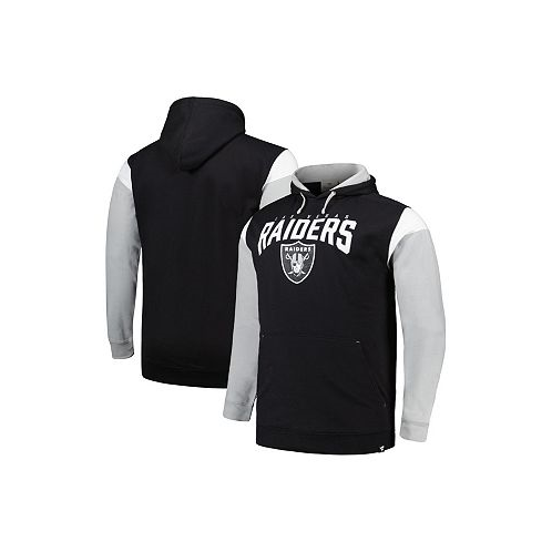 Profile Mens Black Las Vegas Raiders Big and Tall Trench Battle Pullover Hoodie