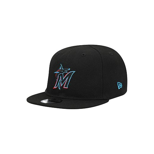 New Era Infant Boys and Girls Black Miami Marlins My First 9FIFTY Adjustable Hat