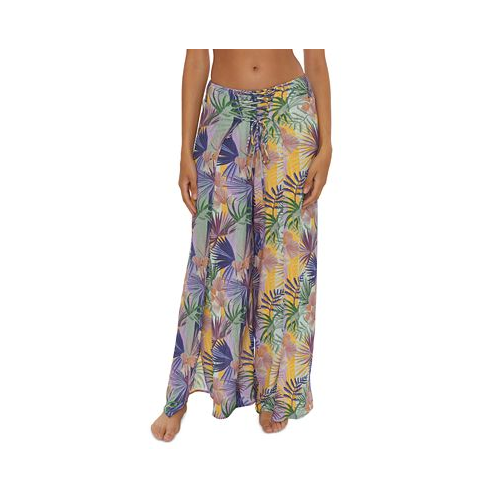 Becca Womens Under The Sea Wrap Swim Cover-Up Pants