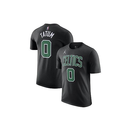 Jordan Mens Jayson Tatum Black Boston Celtics 2022/23 Statement Edition Name and Number T-shirt
