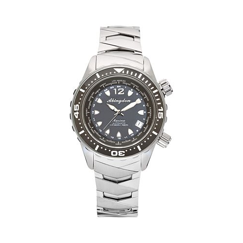 Abingdon Co. Womens Marina Divers Multifunctional Titanium Bracelet & White Silicone Strap Watch 40mm