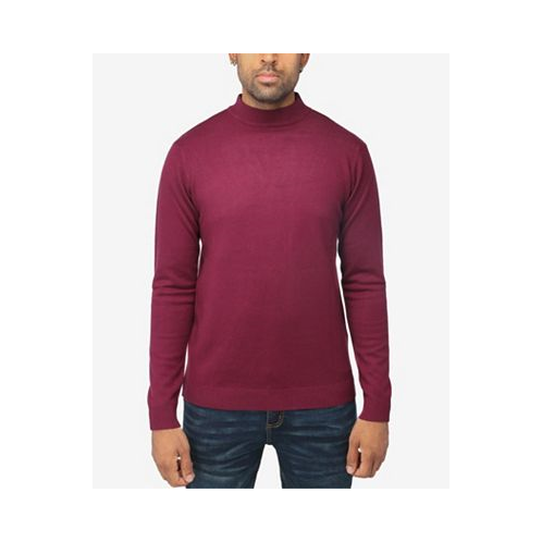 X-Ray Mens Basice Mock Neck Midweight Pullover Sweater
