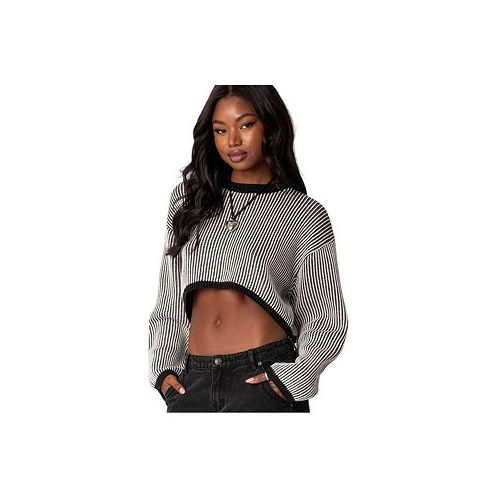 Edikted Womens Gwenyth textured cropped sweater