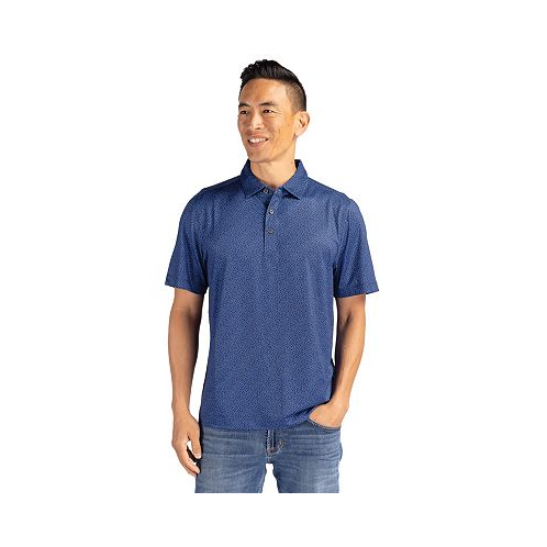 Cutter & Buck Pike Eco Pebble Print Stretch Recycled Mens Polo Shirt