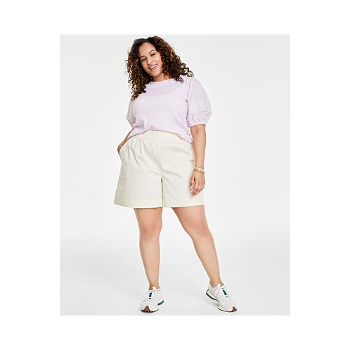On 34th Trendy Plus Size High-Rise Pull-On Chino Shorts