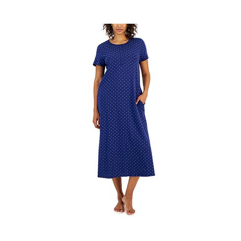 Charter Club Womens Cotton Printed Nightgown