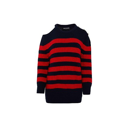 NOCTURNE Womens Striped Knit Sweater