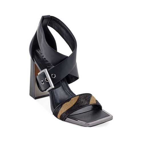 DKNY Womens Revelyn Crisscross Ankle-Strap Dress Sandals