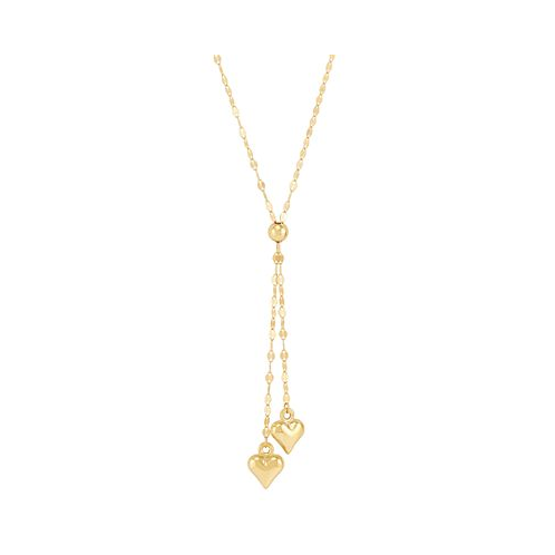 Macys Double Heart 18 Lariat Necklace in 10k Gold