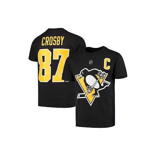 Outerstuff Big Boys Sidney Crosby Black Pittsburgh Penguins Player Name and Number T-shirt
