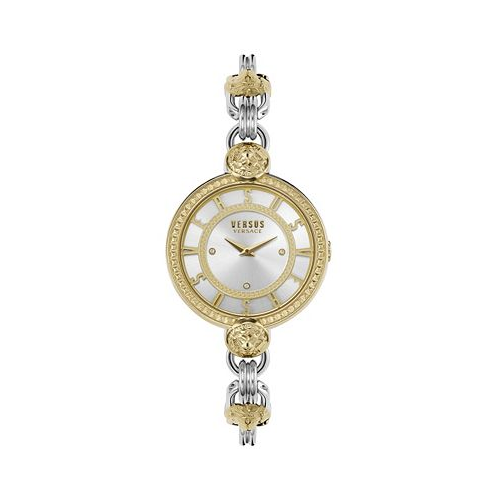 Versus Versace Womens Les Docks Two Hand Two-Tone Stainless Steel Watch 36mm