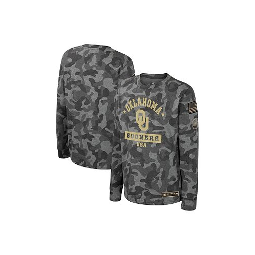 Colosseum Big Boys Camo Oklahoma Sooners OHT Military-Inspired Appreciation Dark Star Long Sleeve T-shirt