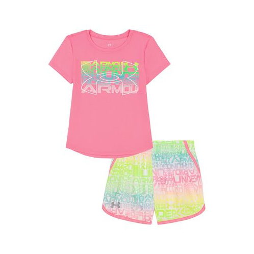 Under Armour Toddler Girls Wordmark Ombre T-shirt and Shorts Set