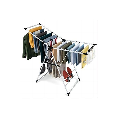 SUGIFT Folding Clothes Drying Rack Adjustable Height
