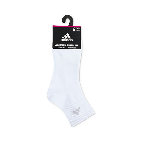 Adidas Womens 6-Pk. Superlite 3.0 Quarter Socks