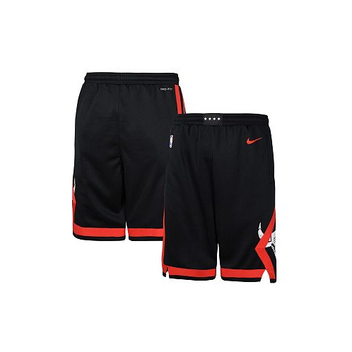 Nike Big Boys Black Chicago Bulls 2023/24 City Edition Swingman Performance Shorts