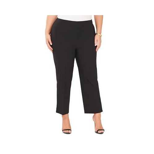 Vince Camuto Plus Size Solid Flare-Leg Cropped Pants