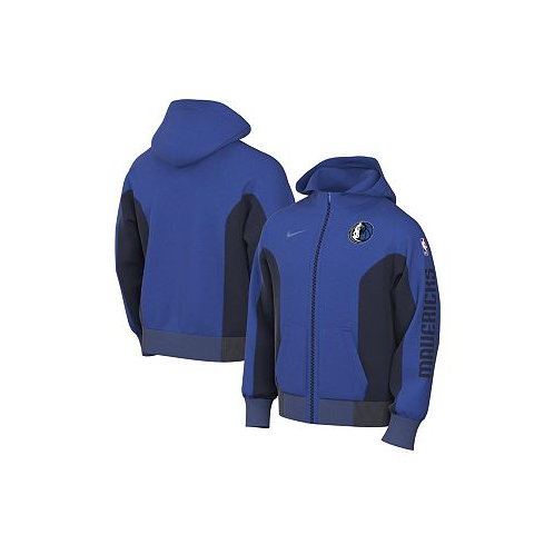 Nike Mens Blue Dallas Mavericks 2023/24 Authentic Showtime Full-Zip Hoodie